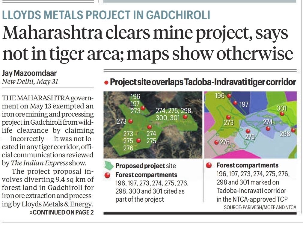 AUThackeray's tweet photo. Why do we even bother to host climate and environment conferences or spend on the ministries of forest and environment any more? 

Let’s just stop the pretence that the government even cares of any of it. 

After ruining our cities with proposals to hack millions of trees for builders and contractors, here the government is now giving permissions to mine in tiger corridors.