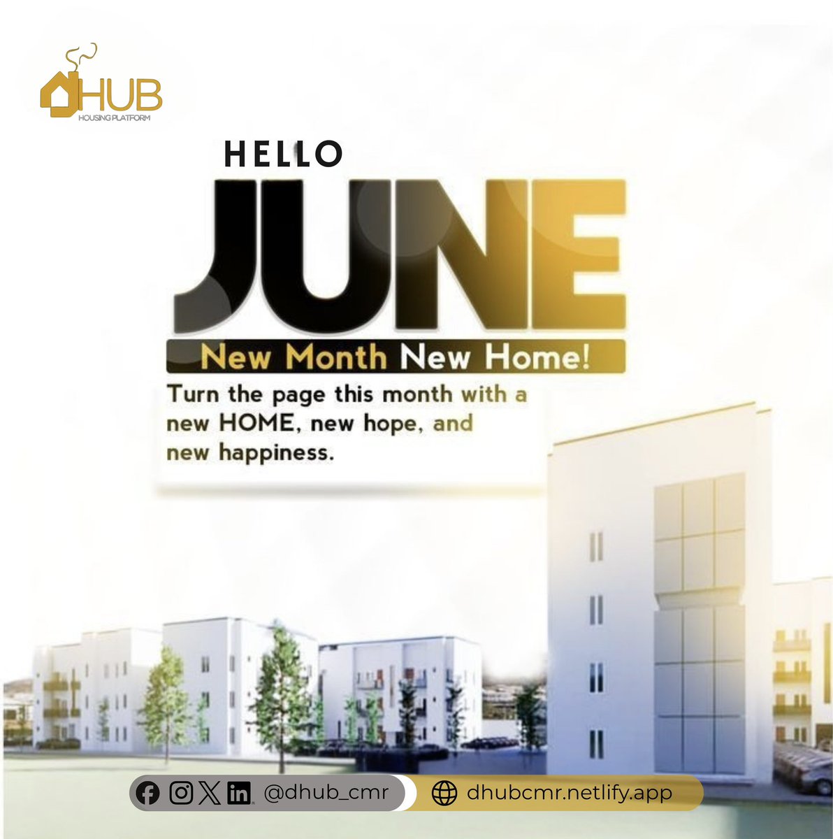 DHUB_CMR's tweet photo. You’re a young graduate looking for a place to settle….
Rather than searching manually, let DHUB help you!

In this month of June, DHUB hopes you find your house and not your stress.

Happy new month from the Team at DHUB💛

#realestate #bamenda #cameroon #housingapp #dhub https://t.co/Dl6l5pobgA