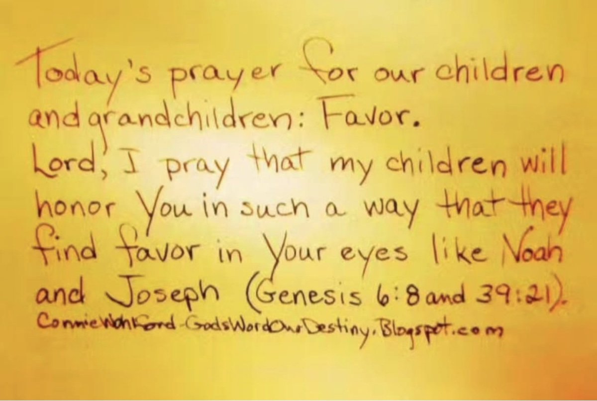 wohlford_connie's tweet photo. Today for our #children and #grandchildren: favor.
#favor #honorGod #Genesis #findfavor #Noah #Joseph #GodsWordOurDestiny https://t.co/bbFWqixiBu