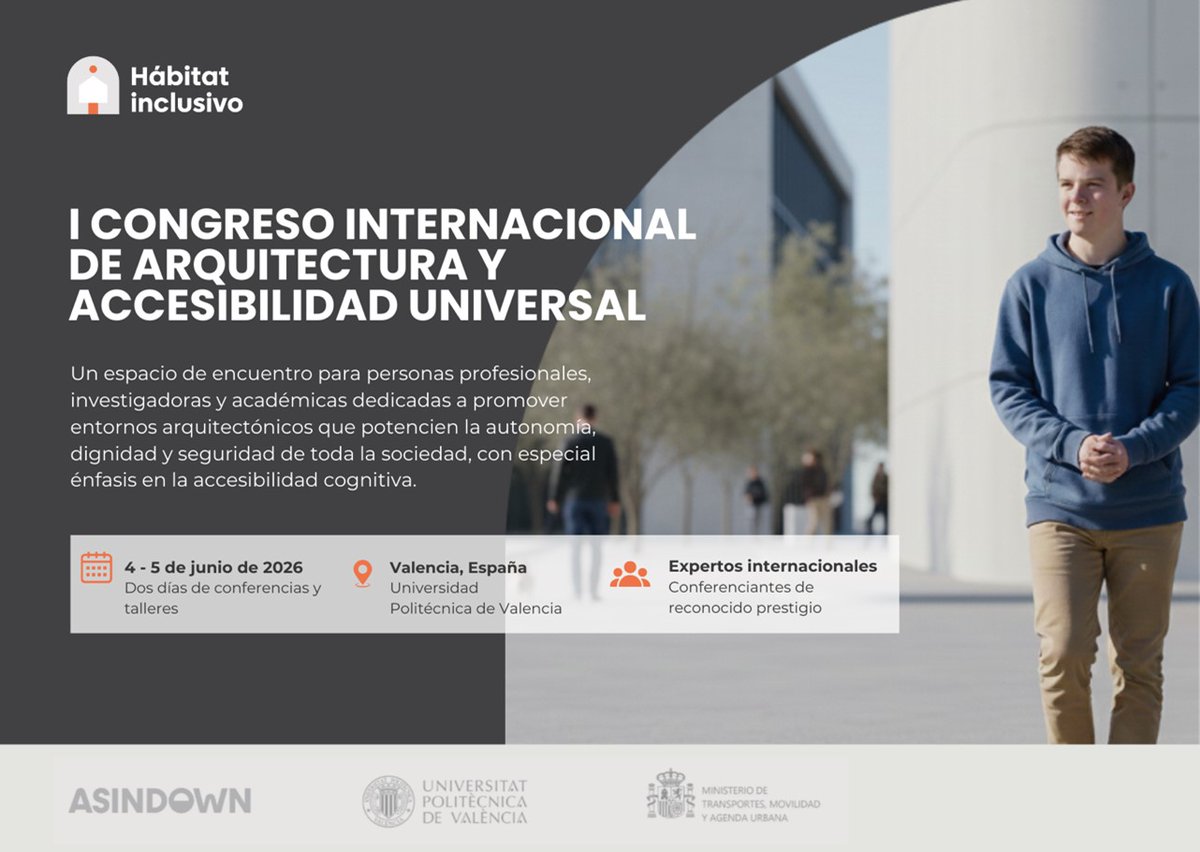 CSCAE's tweet photo. Esta semana el CSCAE participa en la apertura institucional deI I Congreso Internacional de Arquitectura y Accesibilidad Universal (INHABIC) y en la mesa redonda 'Accesibilidad Universal en España: políticas públicas y buenas prácticas'

Más info: 
https://t.co/pi3BfCxfUC https://t.co/xzy2RNMLQJ
