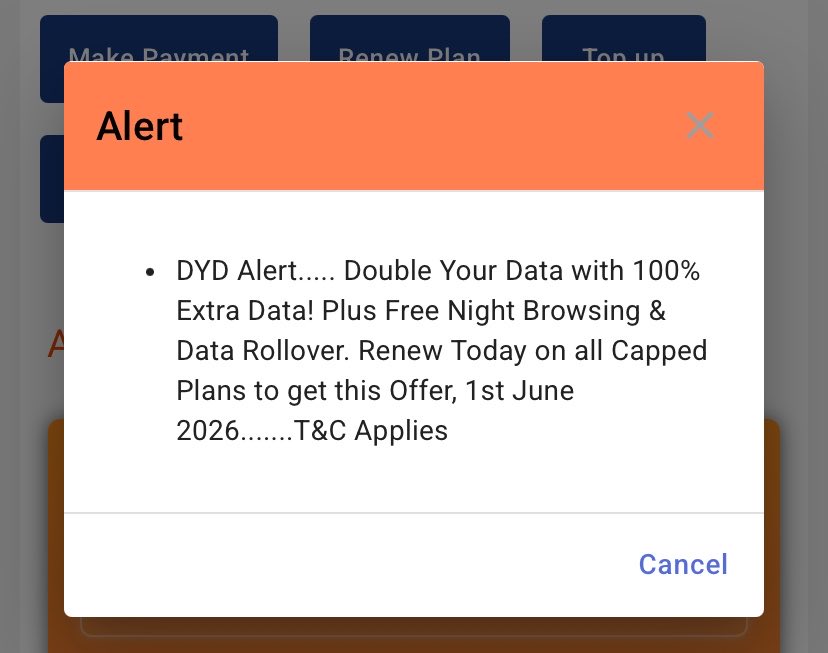 0xcandee's tweet photo. Advertise a promo, rob people, then lie about it. 

The screenshot is clear with today’s date on it, I even sent them a screen recording and @Spectranet_NG still denied this offer.

Terrible network, terrible customer support, still lie and cheat customers. https://t.co/41UtKcNktE