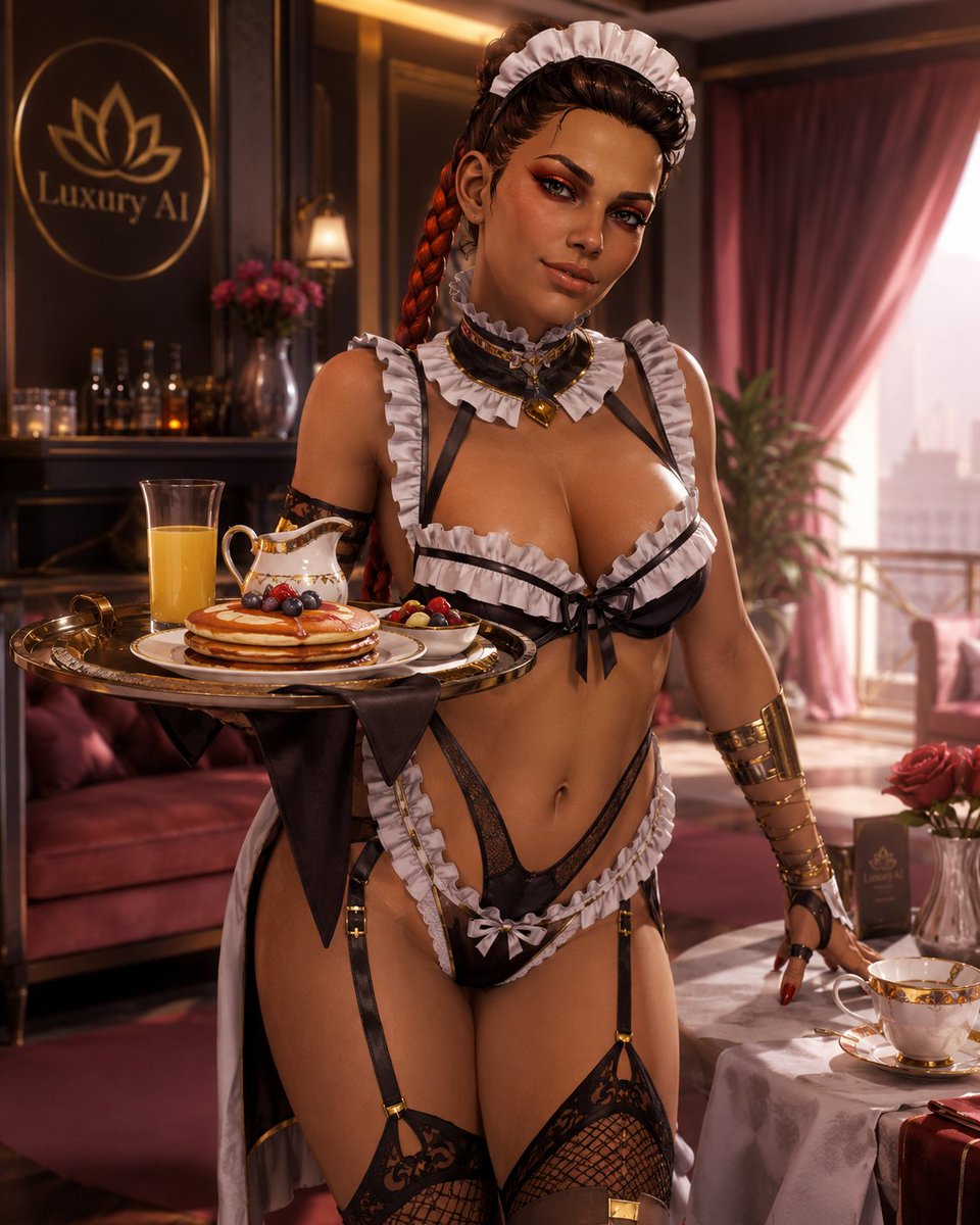 LuxBoutiqueAI's tweet photo. Loba - Apex Legends - Maid Service 🥞

#fanart #Loba #ApexLegends https://t.co/wBkJLvcAe2