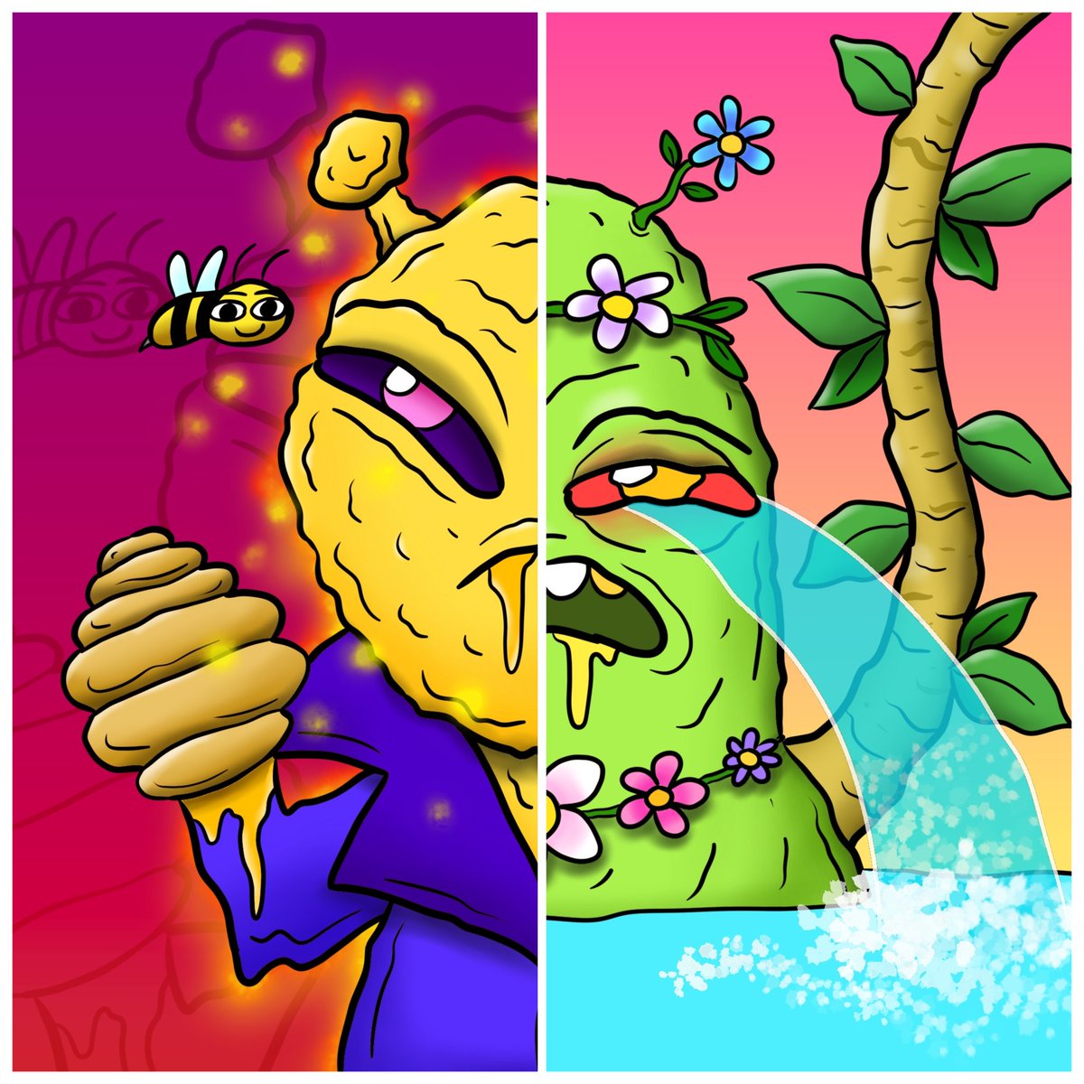 AlienBuddyBuds's tweet photo. 👀 DROP WEEK 👀

Meet this week's duo:
🌾 The Pollen Mage
🌿 The Plant Elemental

One spreads pollen wherever he goes.
The other wishes he wouldn't 😂

The full story arrives tomorrow 👽💜 https://t.co/qLlD67RRCM