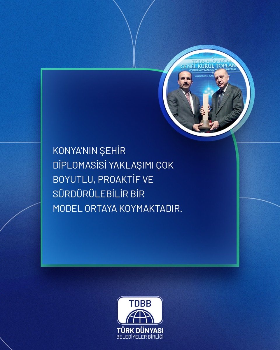 tdbbweb's tweet photo. Türk Dünyası Belediyeler Birliği ve Konya Büyükşehir Belediye Başkanı Uğur İbrahim Altay, şehirlerin değişen küresel rolünü ve bu dönüşümde Konya’nın stratejik konumunu ele aldı.
İlgili yazının tamamına dergimizin ilk sayısından ulaşabilirsiniz.
@u_ibrahim_altay
#TDBB https://t.co/B4kcYVJMad