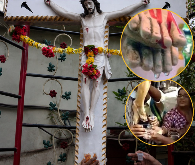 Global_Folder's tweet photo. Thousands drunk "Holy Water" randomly dripping from a Jesus statue. It was later discovered to be raw sewage leaking from a clogged toilet. The person who discovered it was tried for blasphemy

In March 2012, water started dripping from the feet of a wooden crucifix. News spread rapidly.

Soon, thousands of devotees were queuing up to collect and drink the water on the spot. 

Some dabbed it on their foreheads, while others brought sick family members hoping for healing. 

The church began promoting the site as a holy pilgrimage location, and local media hailed it as a miracle. Sanal Edamaruku had another explanation.

As head of the Indian Rationalist Association, he had spent years debunking supernatural claims on live television. When a Mumbai news channel asked him to examine the crucifix on air, he agreed.

Accompanied by an engineer, it took him just minutes to solve the mystery.

The statue was fixed to a wall right beside a clogged drainpipe linked to a nearby toilet. Moisture was leaking through the wall by capillary action and coming out through a small hole at the figure’s feet.

It was sewage water.

Edamaruku went on live TV, clearly explained what he had discovered, and warned people that drinking the water was a serious health hazard.

In response, several Catholic groups filed blasphemy complaints against him under Indian law, which can carry up to three years in prison. Death threats poured in.

He fled to Finland and was granted political asylum.

“The real danger was to the people being tricked into drinking contaminated water,” he said before leaving.

The man who warned thousands they were drinking sewage was forced to escape his own country.