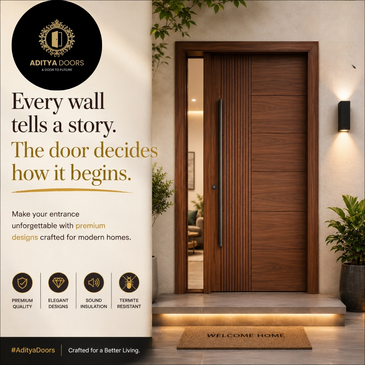 AdityaDoors's tweet photo. People spend lakhs on interiors.
But the first thing every guest notices?
The Door.🚪🔥
Make the first impression count.
Check out our website - https://t.co/1IdJNIm7LK
Aditya Doors - A Door To Future
Contact now - 9997297123
#AdityaDoors #HomeDesign #WoodenDoor #Meerut #Explore https://t.co/luKeBXffb2
