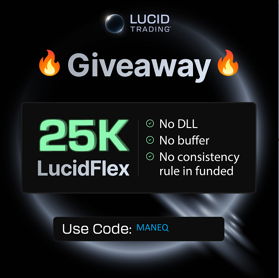Maneq_'s tweet photo. GIVEAWAY TIME‼️

giving away 3x25K @TradingLucid Flex accounts🔥

just like, comment and follow me to enter

announcing the three lucky winners by next Thursday

goodluck🫡 https://t.co/n2tRg1RYKu