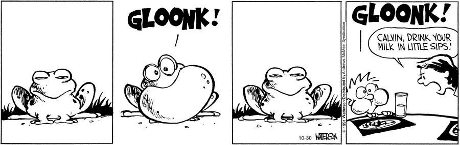 Calvinn_Hobbes's tweet photo. GLOONK. In little sips, Calvin.
#CalvinandHobbes #KidEnergy https://t.co/cTv1WmmQk8