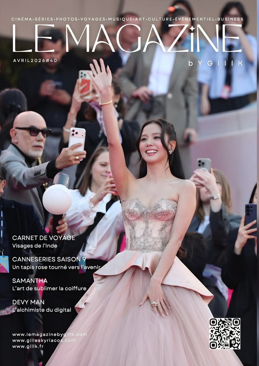 JisooBrasil's tweet photo. 💬 JISOO estampa a capa da revista LE MAGAZiNE N°40 (edição de abril de 2026) por sua participação no evento #Canneseries.

Ela é a primeira celebridade asiática a aparecer na capa da revista francesa sediada em Cannes, fundada por Gilles Kyriacos.

#JISOO #지수 @officialBLISSOO https://t.co/jW2VIOrYI7