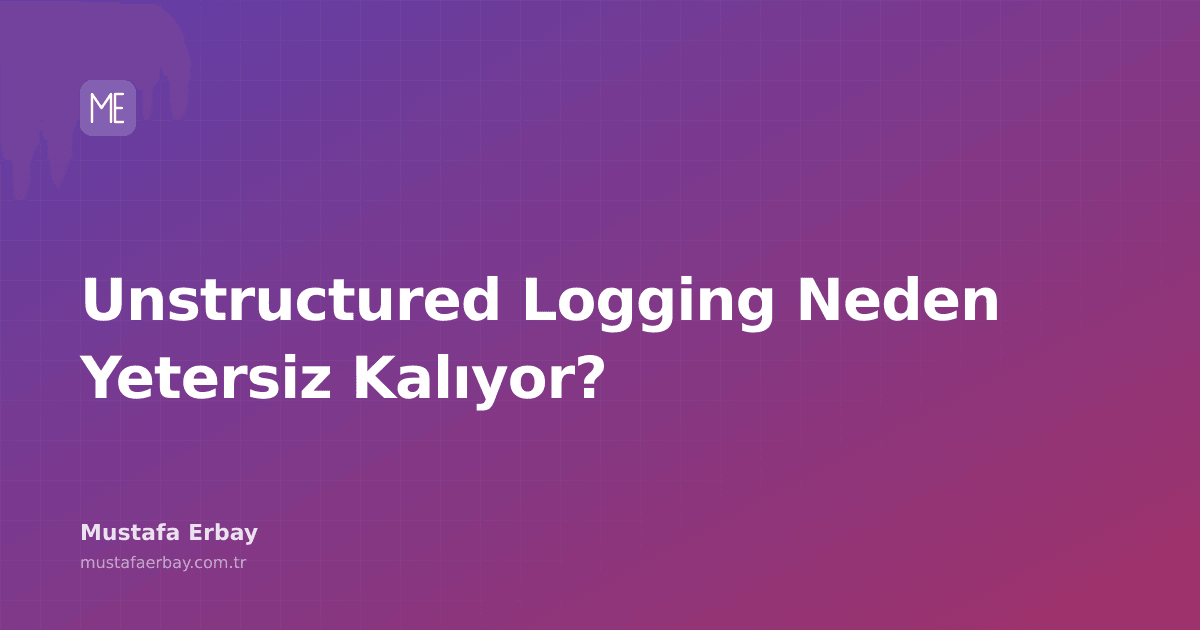 merbay86's tweet photo. Parsalama kabusu ve gerçek zamanlı analiz zorlukları! Unstructured logging neden yetersiz kalıyor? Saha tecrübelerimle anlatıyorum.

#Logging #Observability #SystemAdmin #SoftwareDev

https://t.co/MU9GHdkd4A https://t.co/wjOFALg5xk
