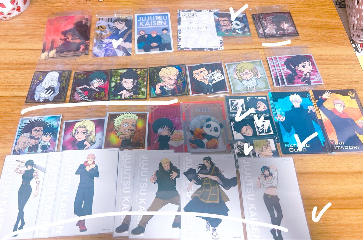 pp_no99's tweet photo. 【呪術廻戦 交換 譲渡】

譲➜画像のもの

求➜同異種 乙骨憂太＞禪院直哉 狗巻棘 ﾘﾄﾘﾝ記載キャラ
or定価➕送料

印のものは乙骨との交換：纏めての方優先
印なしは乙骨含む場合抱き合わせ◎推しのみ。お値引◎
お気軽にお声掛けください！ https://t.co/p9wAhbBcO3