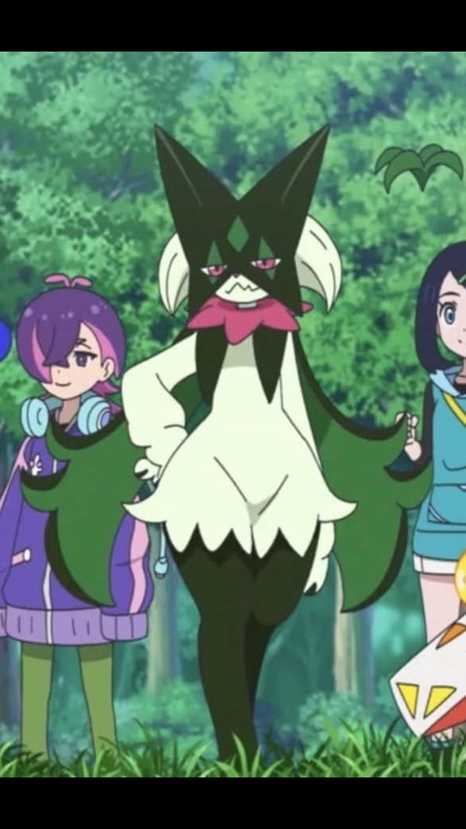 LeandroKang's tweet photo. I think I’m starting to understand what the animators got inspired from recently to make Meowscarada like this…💚😅💚 https://t.co/9F0w4CGH5W