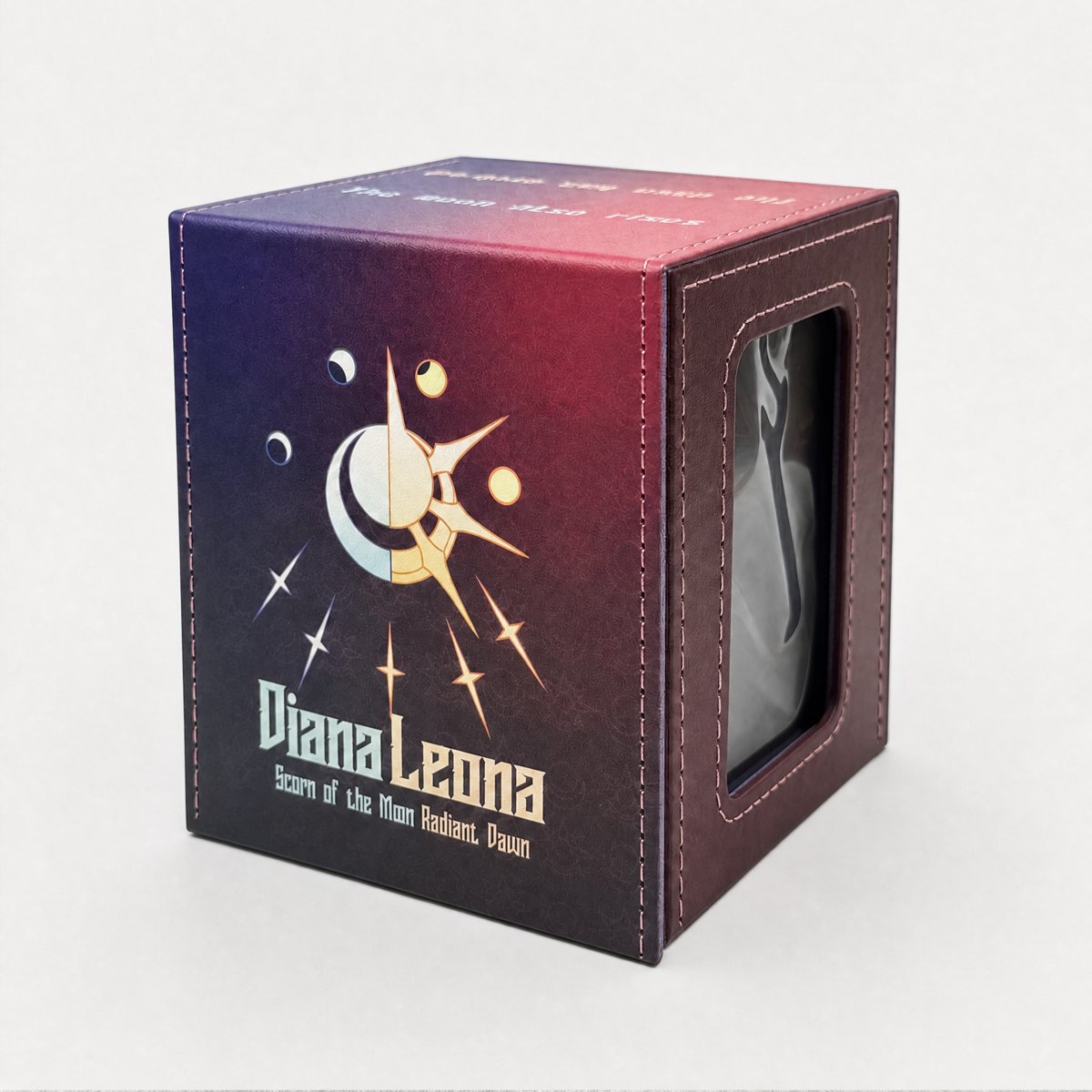 Willow138774's tweet photo. Sun or Moon? ☀️🌙

Just finished my custom Leona &amp; Diana deck boxes and card sleeves. Every detail was designed to reflect their rivalry, from the artwork to the color palette.

If these were at your local tournament, which one would you bring to battle?

#Riftbound https://t.co/mRmbxwtYM3