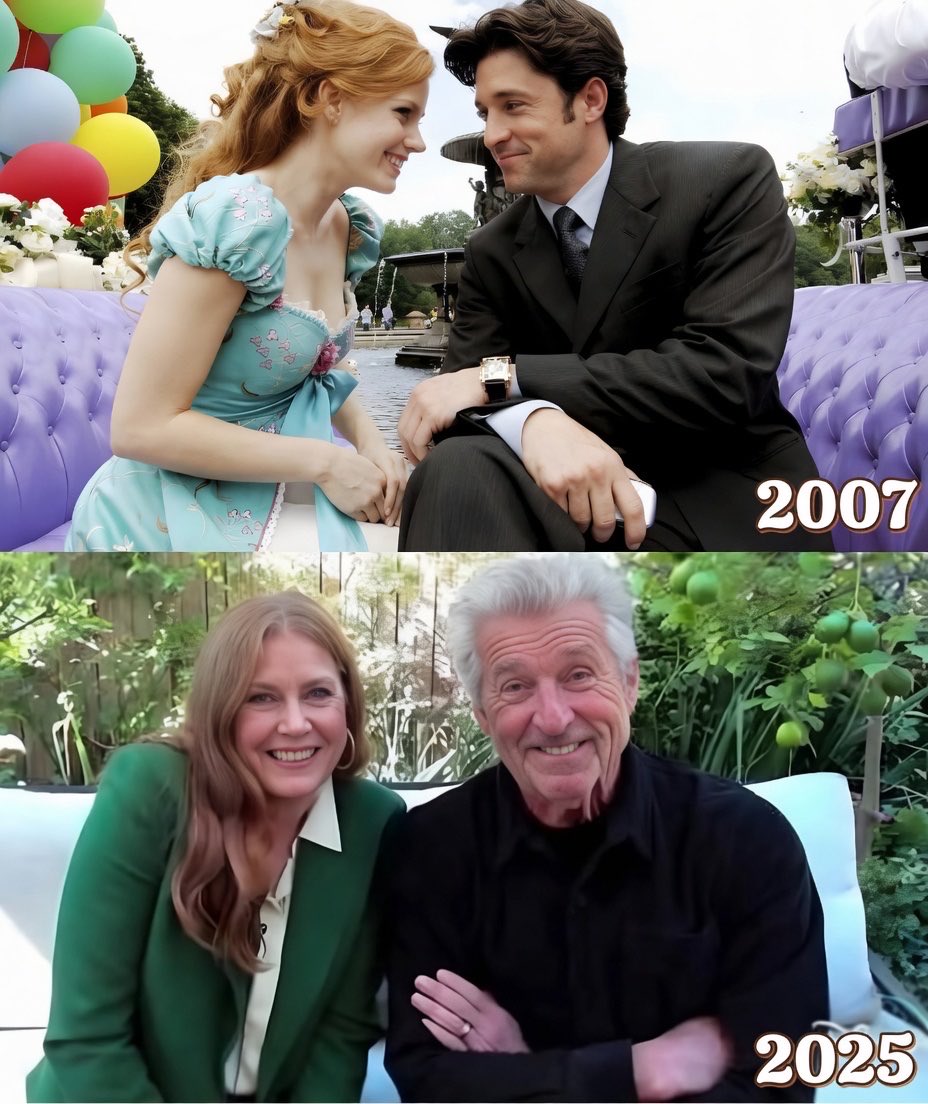 freakoutsideofx's tweet photo. Amy Adams &amp; Patrick Dempsey [18 years after]🌺🍂 https://t.co/fPbmXM5Pmf