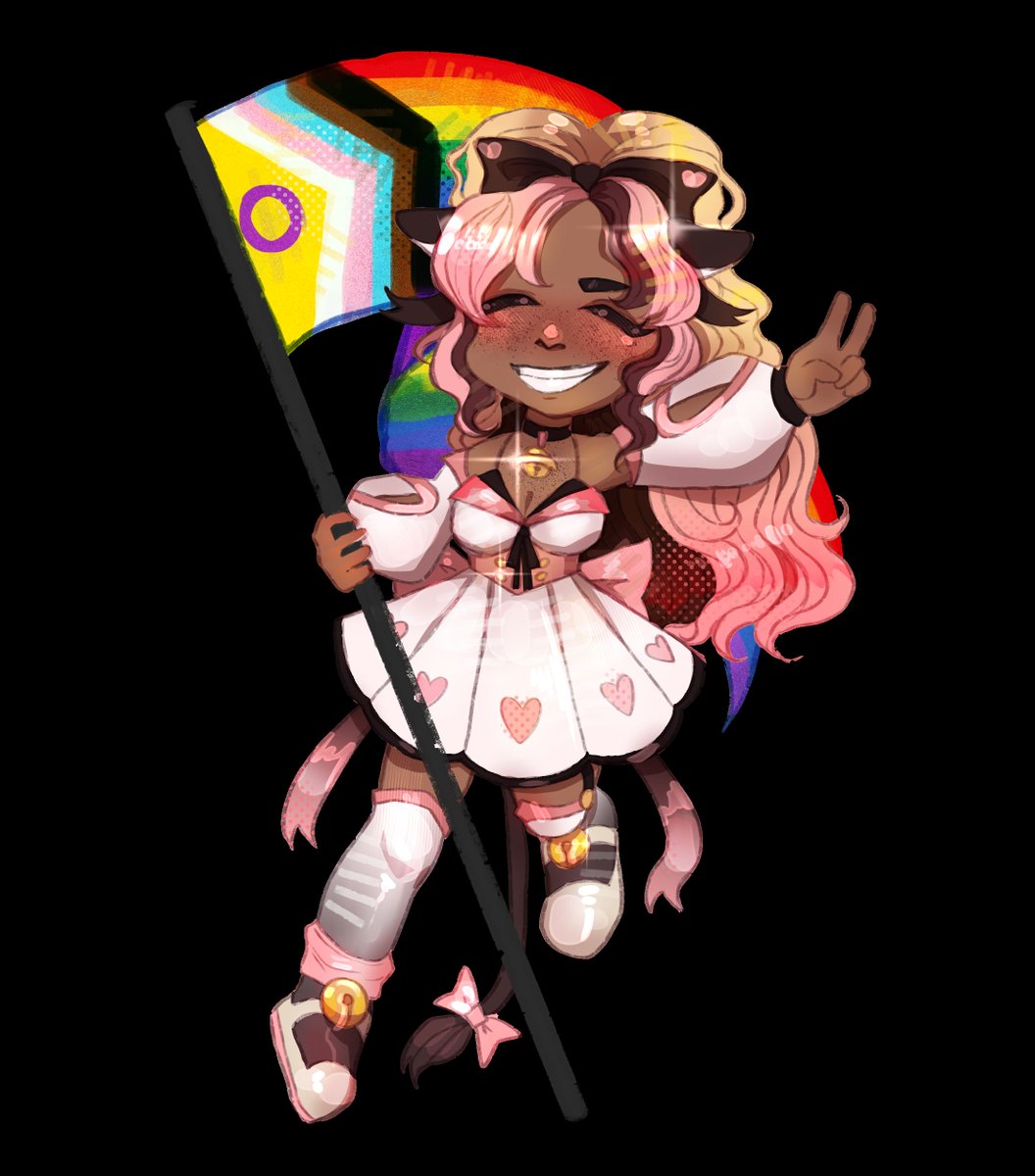 EvieLeeVT's tweet photo. Happy pride month to everyone whether you're out or still in it's your month! 

Art by buruburokori over on vgen! https://t.co/vBit03cKej