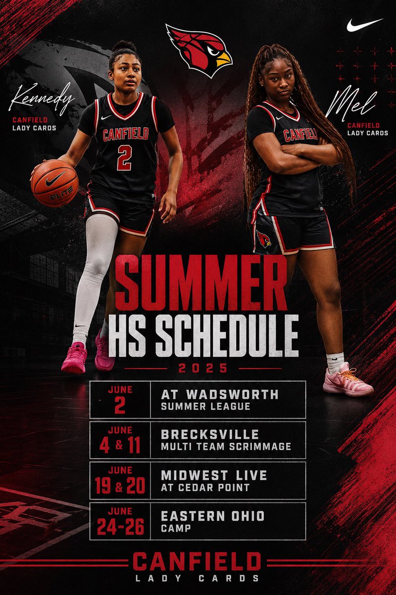 KennedyBuckets's tweet photo. Here is my HS schedule for the summer. I’m excited to start this journey. #WeWorkin https://t.co/RZDjrMMujf