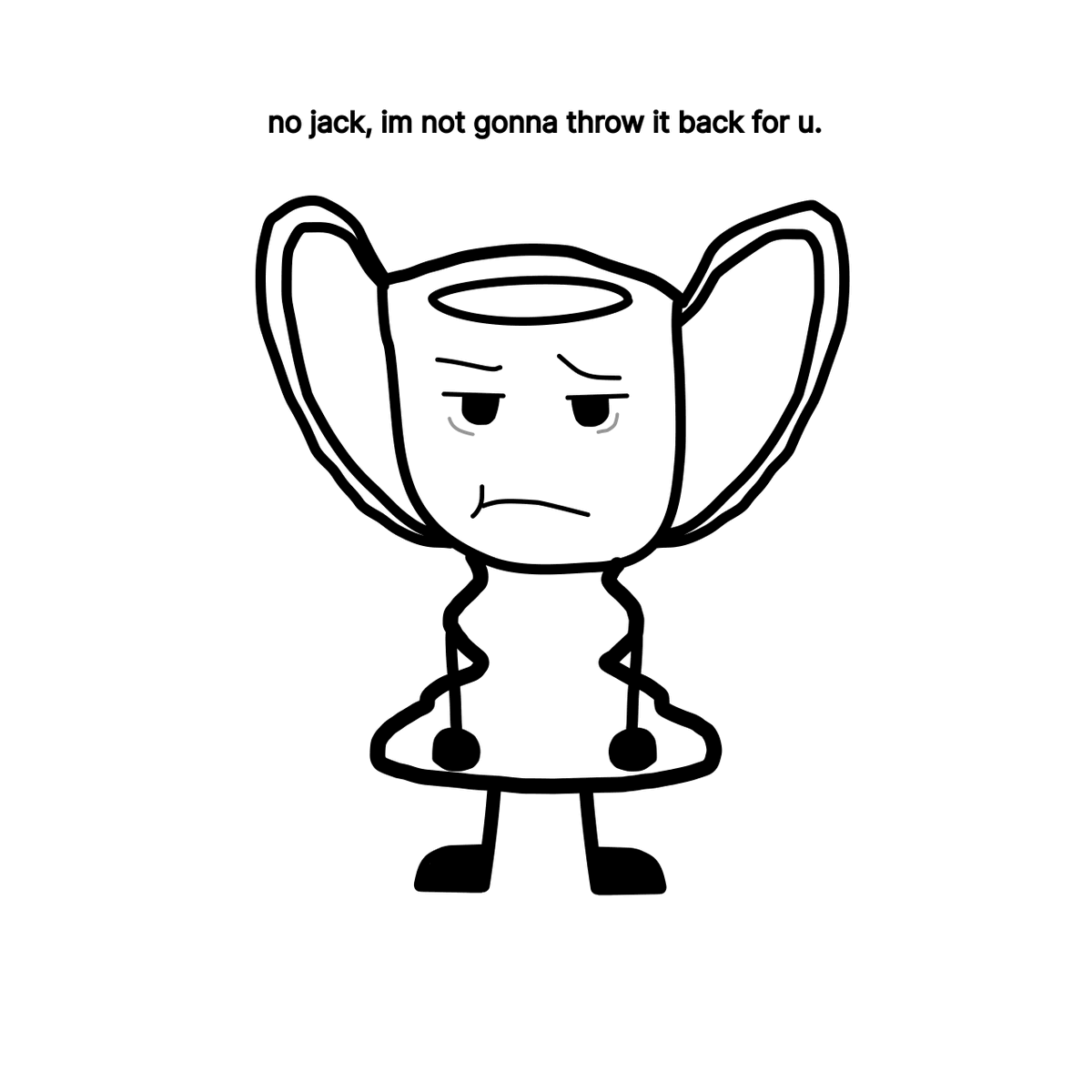 TrophyTheJ0ck's tweet photo. i am not throwing it back for you jack. || #inanimateinsanity https://t.co/U8rrkiGL93
