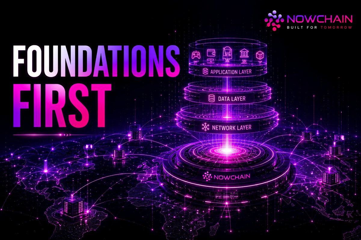 NOWChainX's tweet photo. Before billions of users arrive...

Infrastructure comes first.

Before applications scale...

Infrastructure comes first.

Before ecosystems thrive...

Infrastructure comes first.

The strongest networks are usually built long before the world starts paying attention.

That's why we're focused on foundations.

Because lasting growth is built on strong infrastructure.

⚡

#NOWChain #Infrastructure #BuildInPublic