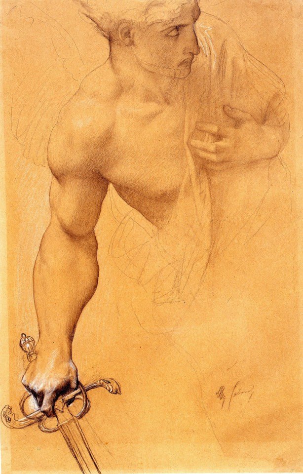 BTheodoros1's tweet photo. Study of an Angel from Paradise Lost. 1867. Alexandre Cabanel French 1823-1889 https://t.co/XiKSAuUXMp