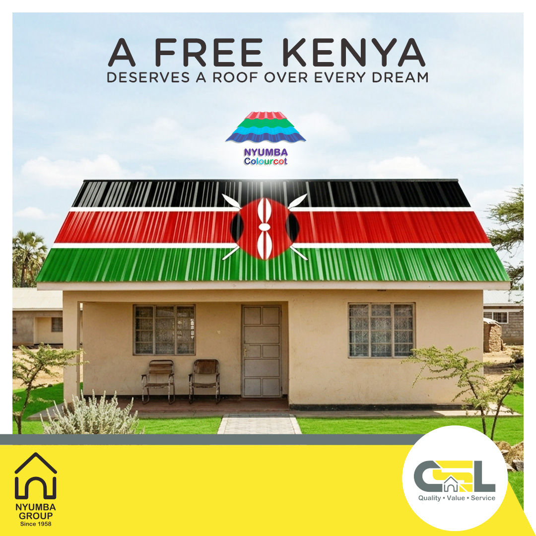 CSL_Kenya's tweet photo. Madaraka gave us the freedom to build. Since then, we haven't stopped.
Corrugated Sheets Limited; building homes, building Kenya, one dream at a time.

Happy Madaraka Day!

#JengaNaNyumba
#MadarakaDay
#QualityValueService
#ExcellenceTodayLegacyTomorrow https://t.co/MFaqIfEqMG