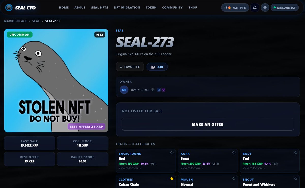 dpacjones's tweet photo. 1 Seal member got drained about a month ago..

I quickly marked the 36 Seal NFTs as stolen, and we patiently waited for the scammer to take our lowball offers to retrieve the NFTs at a minimal loss.

As of today all 36 NFTs have been retrieved and restored to their original images.

Thanks to everyone for respecting our plan and not buy the NFTs. 🤝

Mission accomplished.. 🦭 arf arf arf