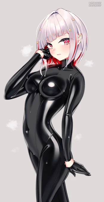最近蓮ノ空を聞いているので、夕霧さん描いてみた この髪型、赤のアクセントがラバーに似合ってて素敵ですね あとグローブもよきかな