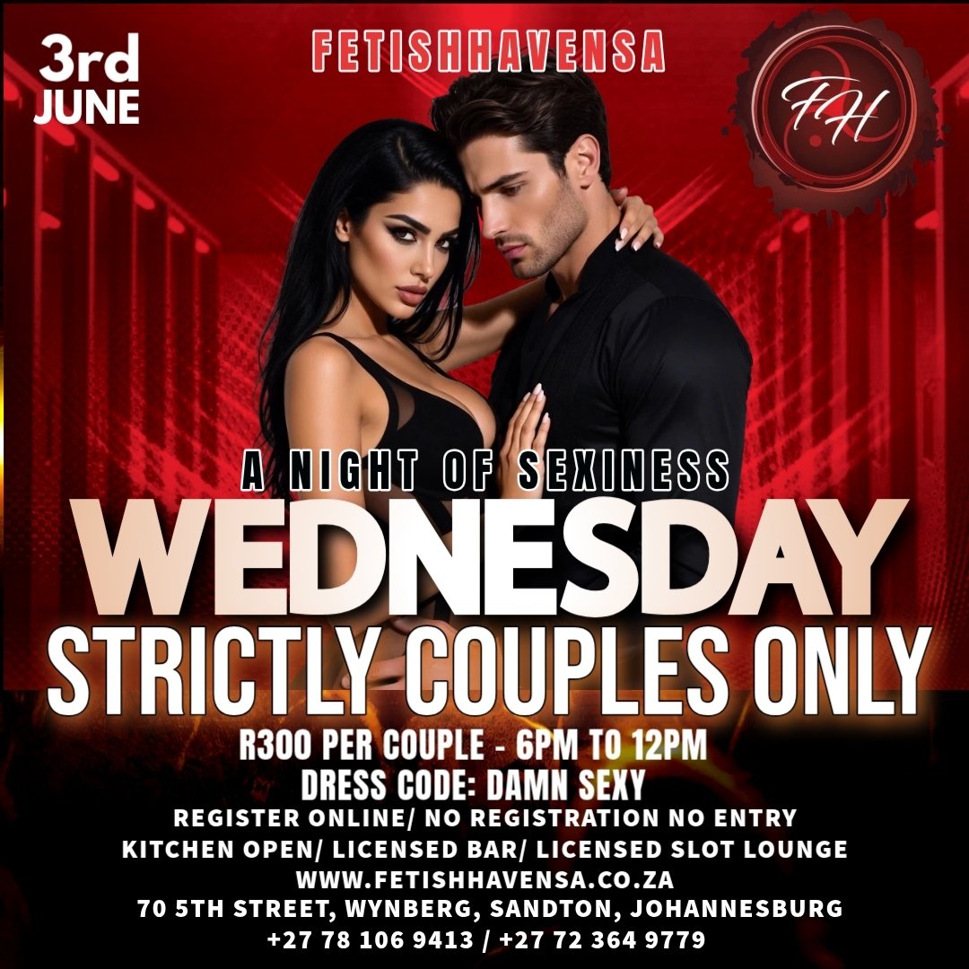 fetishhavensa's tweet photo. #couplesnight #wednesdayparty #midweekparty #swingercouples #couplesparty #swingerlife #trending #fantasyparty #dayenight @fetishhavensa https://t.co/yr3eeZy0vR