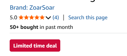 RahulReply's tweet photo. Two achievements at the start of the 3rd month.

1. 50+ bought in past month
2. Amazon's Choice

Ye khushi sirf ek new seller hi samaj sakta hai. https://t.co/qIhDwbFlSP
