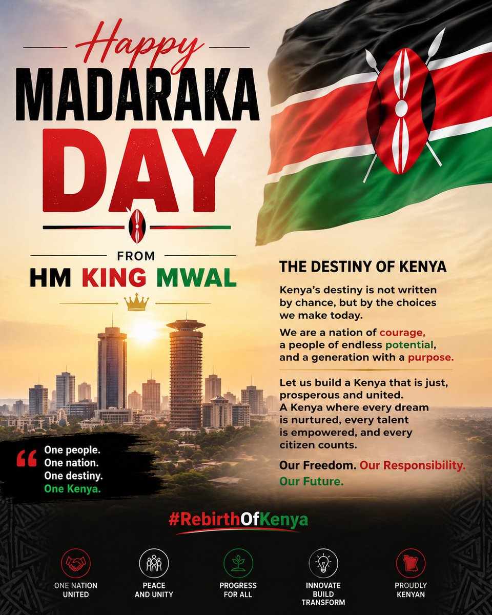 KingMwal's tweet photo. Happy Madaraka Day https://t.co/NRKP6tyTez
