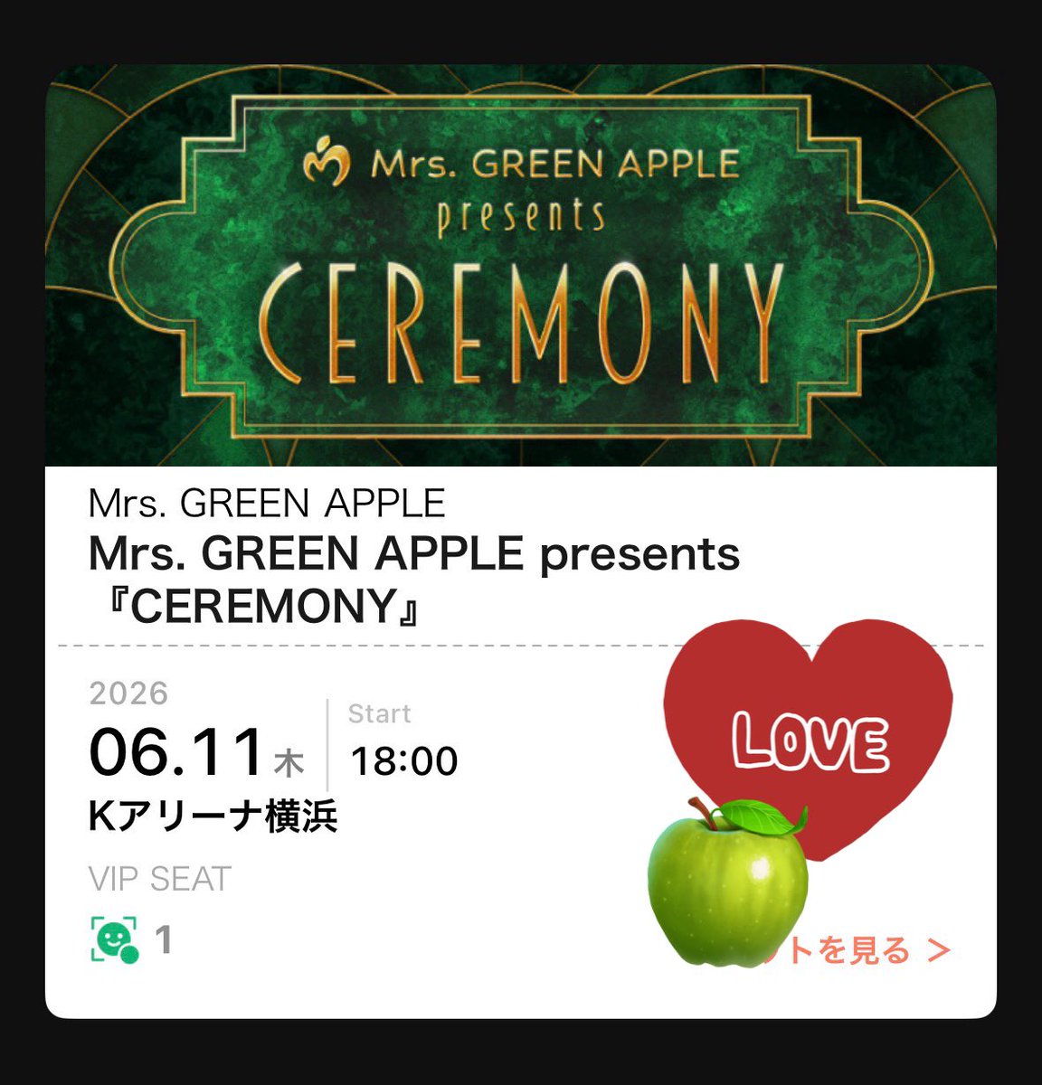 animugitake's tweet photo. #CEREMONY
#MrsGREENAPPLE
夢じゃなかった…( ；∀；) https://t.co/aA5aoDtSJQ