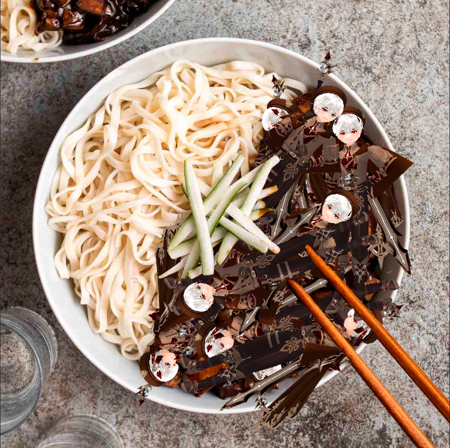 Pixelationer's tweet photo. His colours look like jajangmyeon... I'm tired today- (low energy art) https://t.co/KBKl1g40H8