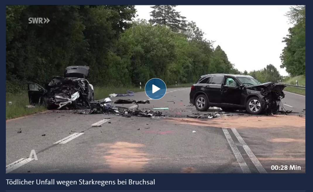 elemob_de's tweet photo. Nein! Tödlicher Unfall wegen nicht angepasster Geschwindigkeit. https://t.co/hwqPahSNwC