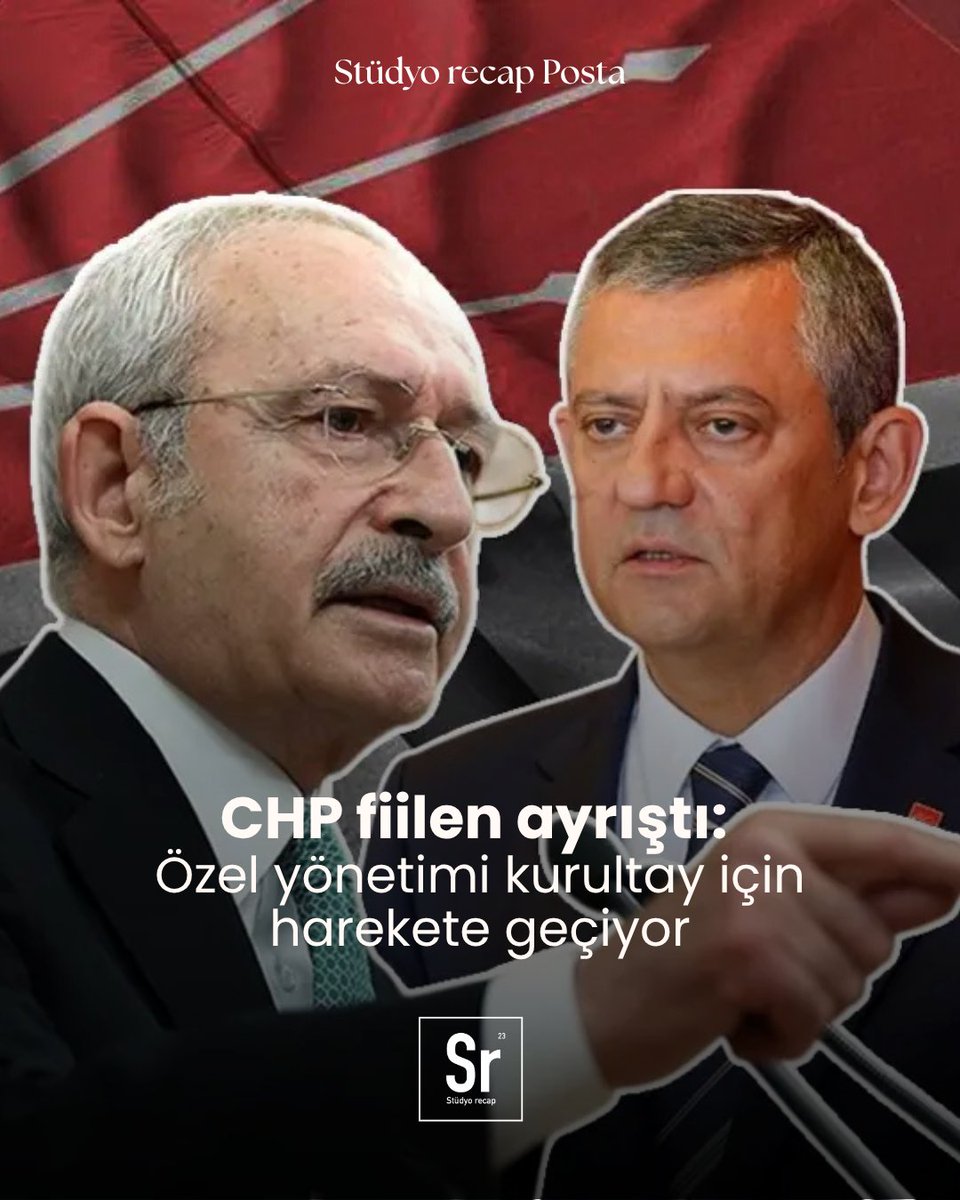 studyorecap's tweet photo. Türkiye, Kurban Bayramı boyunca sıcak siyasi gelişmelere sahne oldu. 

CHP’ye mutlak butlan kararının ardından parti fiilen ayrıştı. Gözler olağanüstü kurultay gündemine ve CHP grup toplantısına çevrildi.

Siyasetin yoğun gündemiyle geçen bayramın ardından haftanın özeti recap Posta'da:
https://t.co/UR6CJWARb3
