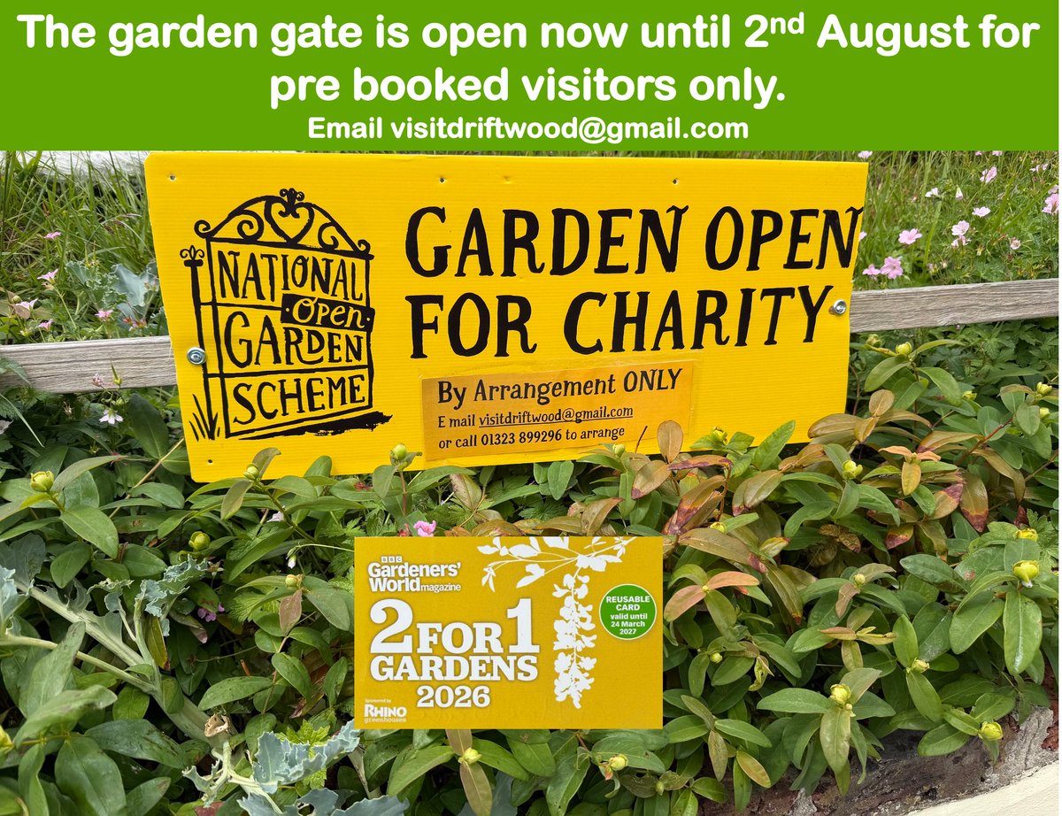 driftwoodbysea's tweet photo. The garden gate is now open for visitors who book ahead of their visit by emailing visitdriftwood@gmail.com Open via the National Garden Scheme and through @GWmag #gw2for1 ticket holders. #sussex #gardening https://t.co/TIBXuA38e0