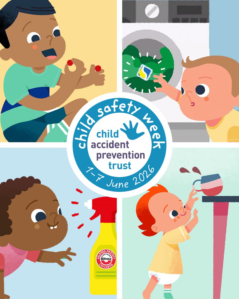 CAPTcharity's tweet photo. Young children are more likely to have a bad accident at home than anywhere else. But, once you know what to look out for, it’s easy to keep your child safe.

Please support #ChildSafetyWeek by sharing our safety messages. 

👉 https://t.co/ygsQKHexQo

 #ChildSafety #ChildHealth https://t.co/VLFZvGM6Dg