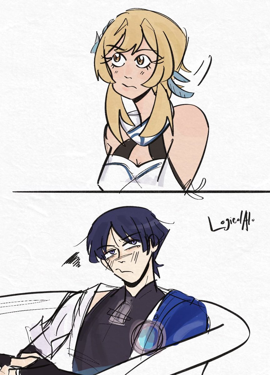 LogicalAlo's tweet photo. I haven’t draw genshin related art in ages. #scaralumi https://t.co/vs2JUxrHvp