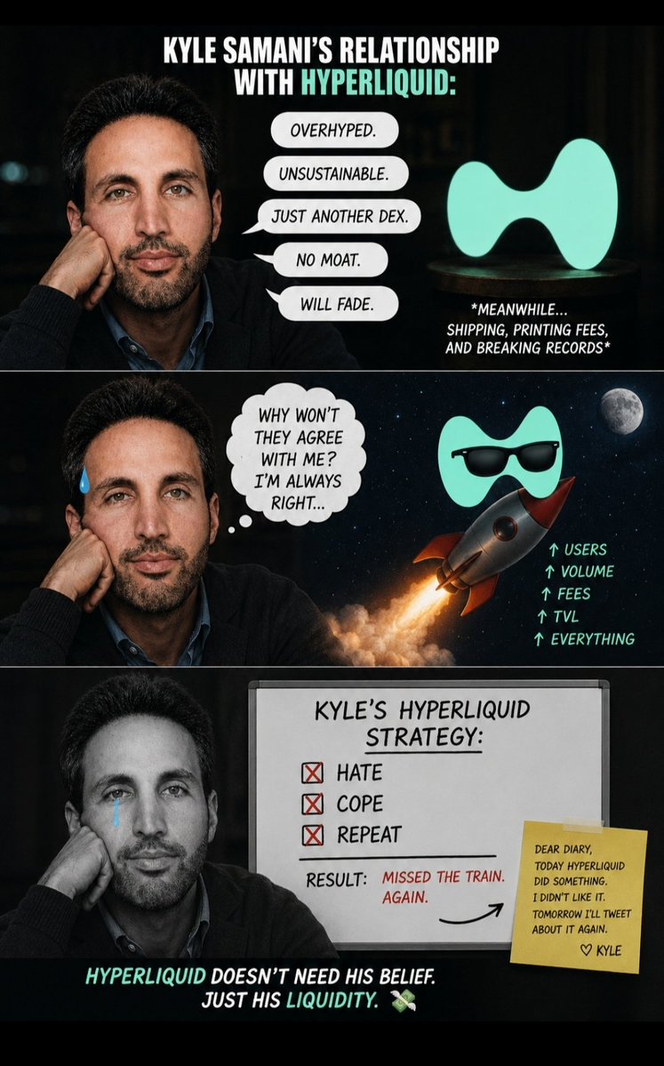 NfSamora's tweet photo. @CryptoHayes @KyleSamani Kyle will keep having sleepless nights because $HYPE is just getting started. https://t.co/6QdnxskXgJ