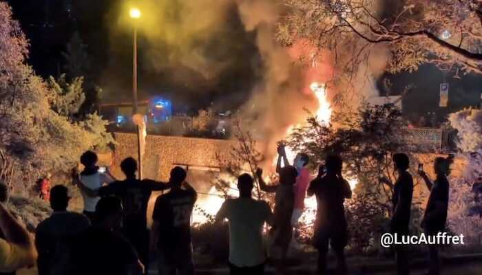 jihadwatchRS's tweet photo. Muslims screaming ‘Allahu akbar’ set huge fire at the foot of the Eiffel Tower

Do you think these young men will grow up to become loyal, stable, productive citizens of secular France? Does anyone think that? These young men have nothing but contempt and hatred for France, and when they are powerful enough to do so, they will destroy it and replace it with an Islamic state. The leftist politicians who enabled this in their pursuit of electoral power or some misguided fantasy about multiculturalism will go down in history as the greatest criminals in French history, surpassing even Pétain in the magnitude of their betrayal.