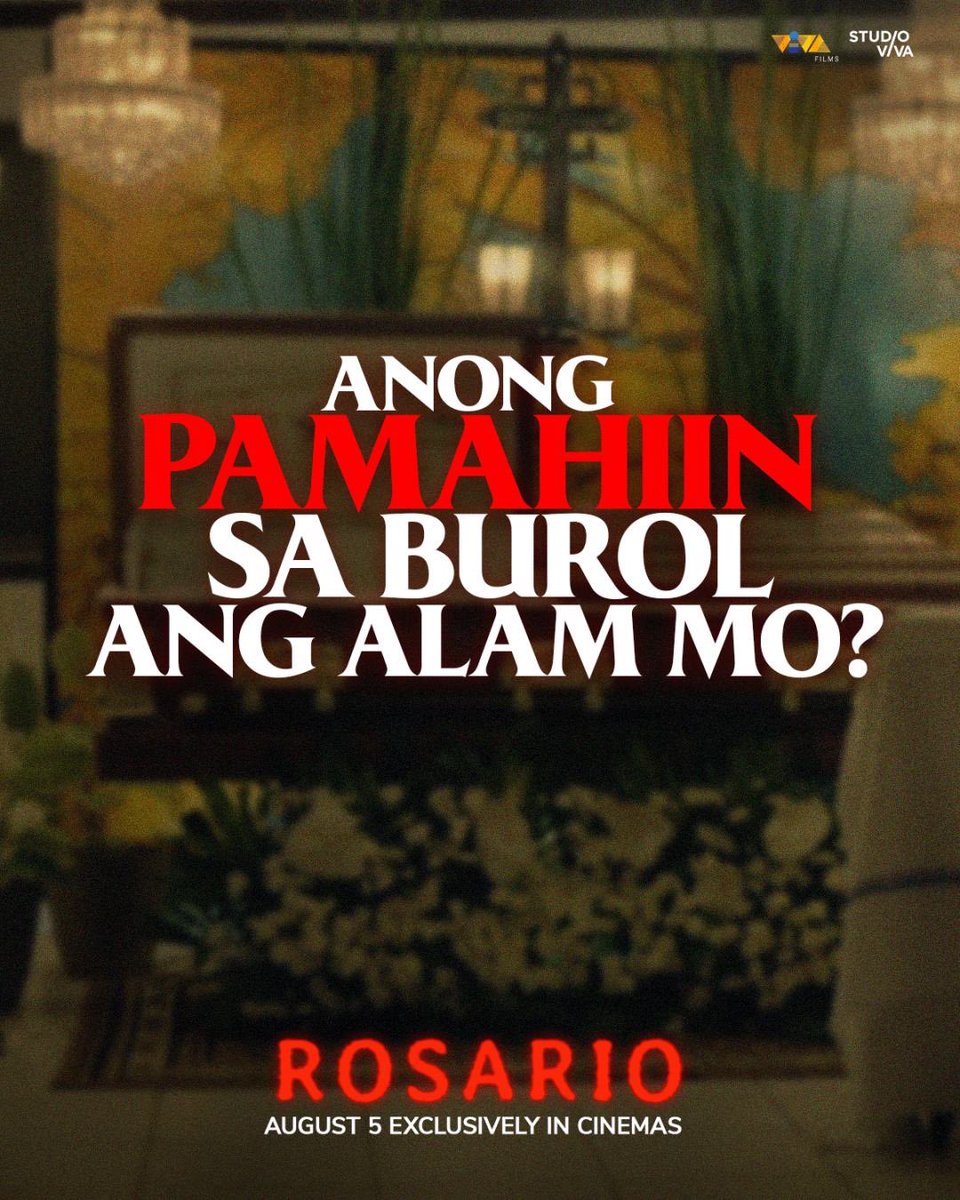 VIVA_Films's tweet photo. Kapag may namatayan, maraming mga orasayon at mga kasabihan na sinusunod ang mga nakatatanda.  Ganito rin ba sa inyo? 

Comment at least one PAMAHIIN sa burol na alam mo. 

#Rosario #RosarioMovie https://t.co/6gNb8QzKtZ