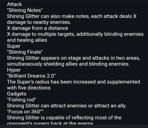 x3dmj's tweet photo. Other information about my brawler 
Little mistake hyper name is "Glittering Dreams"
1 prime-Shining super star
3 prestige-Fearless friend
She in Melodie trio https://t.co/0OClTPl6Ln