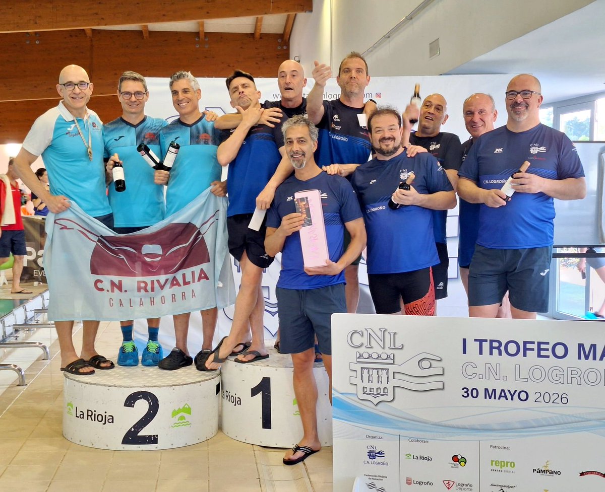 cnrivalia's tweet photo. Relevos 4x50 Libres+200
I TROEEO MÁSTER C N.LOGROÑO
EQUIPO GANADOR FEMENINO
MªJose Sánchez-Nati Larrea-Pilar Diaz y Merche Rey "Formula ganadora"🤘💪👏🏊💨
SUBCAMPEONES MASCULINO 
Daniel Martínez-Raúl Castroviejo-Ángel Martínez y Eduardo Marcellán
🍷🍷🍷🍷 https://t.co/5nn0AITabD