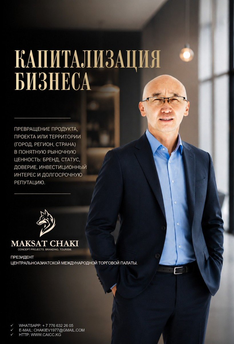 maksatchaki's tweet photo. КАПИТАЛИЗАЦИЯ – превращение Вашего продукта, проекта или территорию (город, регион) в понятную рыночную ценность: Бренд, статус, инвестиционный интерес и долгосрочную репутацию. https://t.co/0FfP4UsI7b