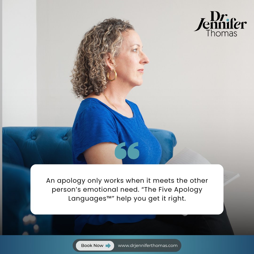 drjenthomas's tweet photo. A sincere apology is not just about what you need to say.
It is about what the other person needs to hear in order to heal.

Some people need accountability.
Others need changed behavior, restitution, or a direct expression of remorse. https://t.co/sU6ReyJSln