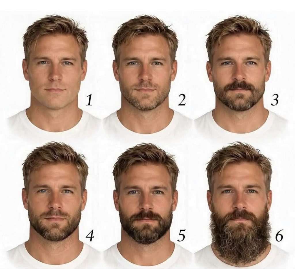 Mr_SPICI's tweet photo. What number facial hair is your preference? https://t.co/ahHyT1DFPc