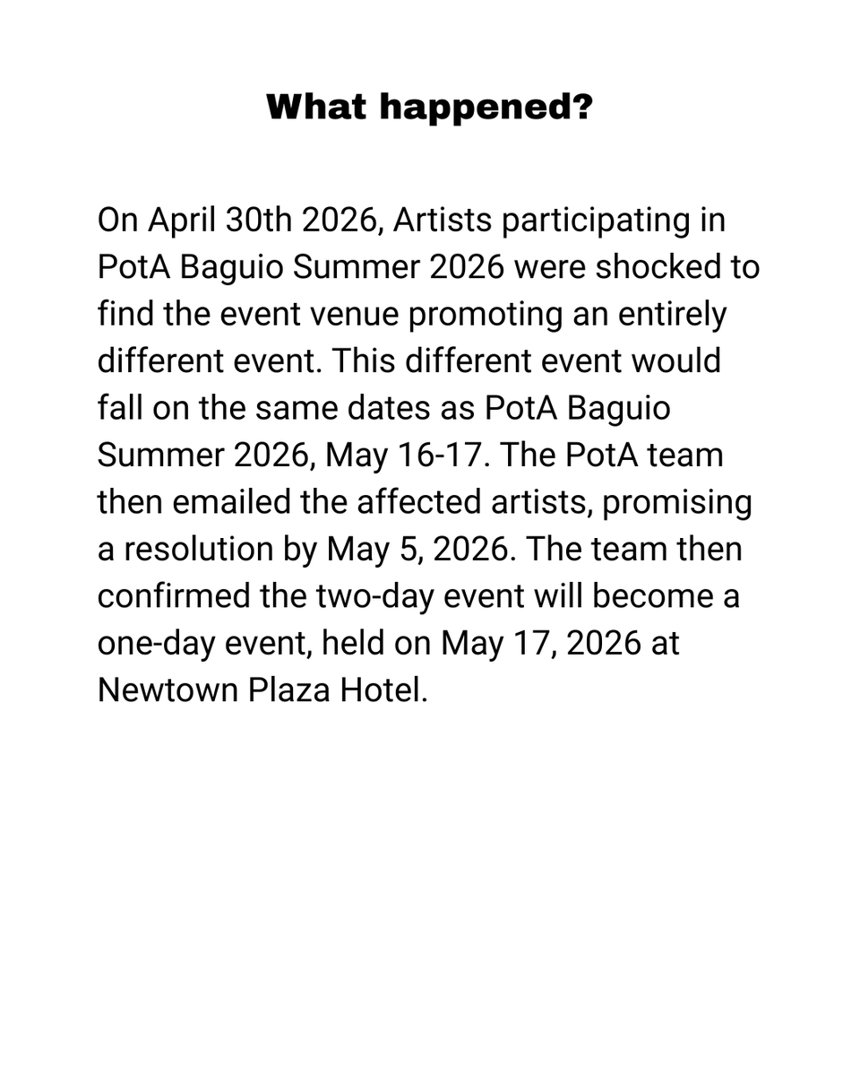 statement4pota's tweet photo. A statement from ArtPH on Patrons of the Arts. Don't let them get away with artists' money.

https://t.co/EgsibY6FHs https://t.co/v9hdx9CRXz
