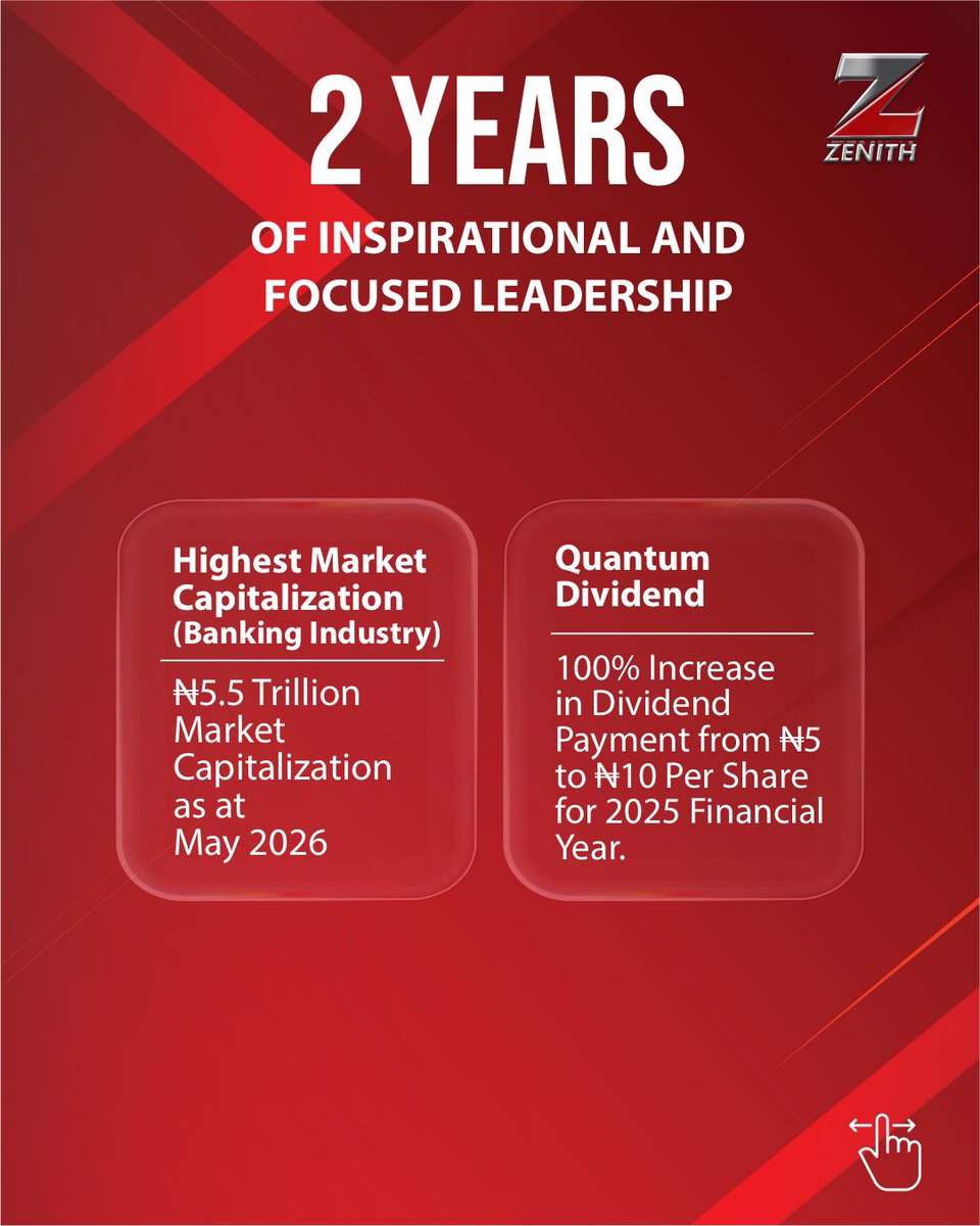 ZenithBank's tweet photo. Two years of inspirational and focused leadership.

Today and always, we celebrate our GMD/CEO, Dame Dr. Adaora Umeoji OON.

#CelebratingDameAdaoraUmeoji
#ZenithBank
#AdaoraUmeoji https://t.co/oa7JYsp4iA