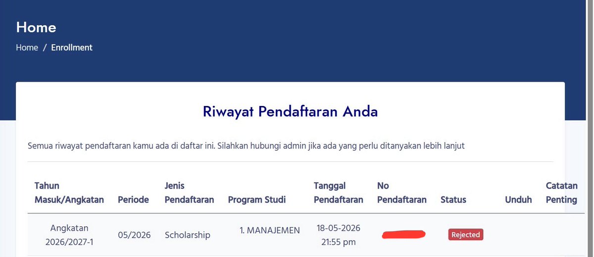 lolos SIMAK UI 2026❤️💜 tweet media