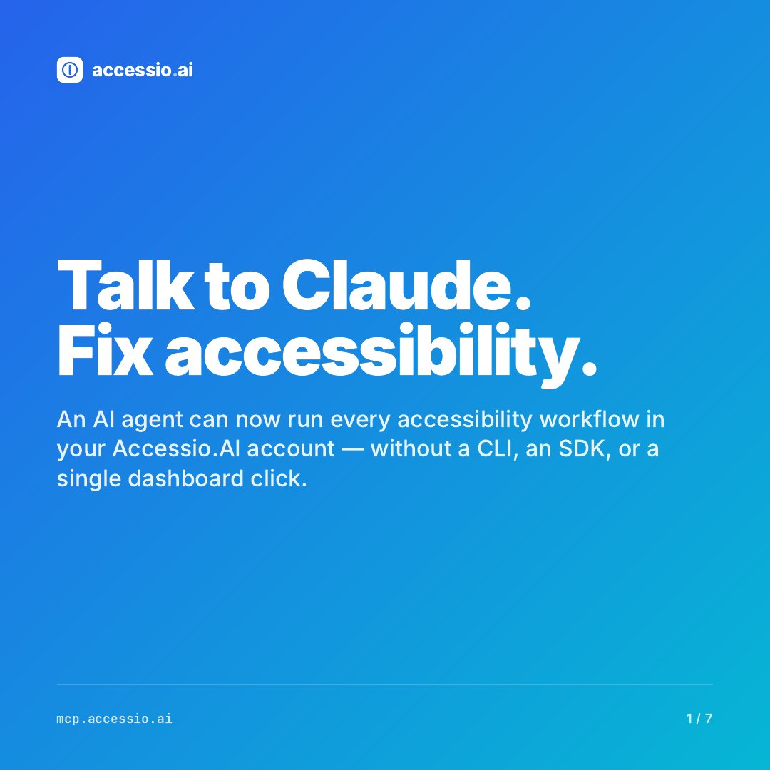 coscosmico's tweet photo. 1/ Shopify shipped Storefront MCP. Salesforce shipped a CLI MCP. Anthropic + OpenAI both shipped directories.

In 2026, your SaaS isn't shippable unless an AI agent can reach it.

We built https://t.co/0soQHKrmOO's surface in 6 engineer-weeks. ↓

2/ Live now at https://t.co/Y2IaeKYZ38:
→ 8 MCP tools across scans, alt-text, embed scripts, quota
→ OAuth 2.1 (PKCE, RFC 8707 audience binding)
→ Audit log paired across Node + Java services
→ Scoped API keys, no wildcards

3/ Tell Claude:
"Show me my 10 most recent scans on https://t.co/eOPskDbn5n. Re-run the one on /collections/spring-2026 — I just deployed a fix."

Claude calls list_scans → run_scan. You watch the requestId update in the dashboard. Done.

4/ Submitted to:
- Anthropic Connectors Directory
- OpenAI Apps Directory

Once approved, one-click install from inside https://t.co/YOyLqHQ719 / https://t.co/ZHISztXLgN.

Series on what we shipped + what we gated → /8 in the replies over the next 2 weeks.