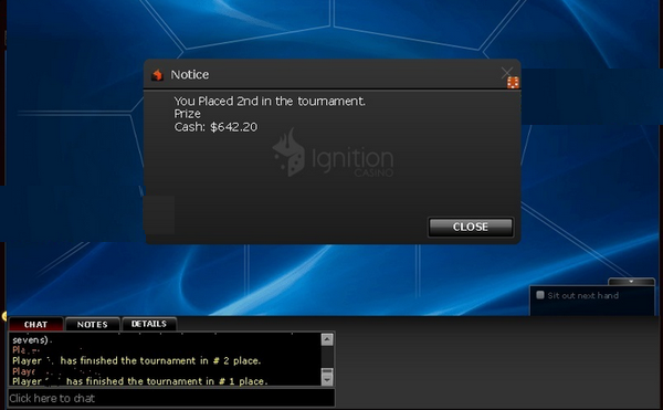 BonusBots's tweet photo. 2nd Place finish for $642 played entirely by our Holdem Bot (according to the happy user who sent us this). https://t.co/fSrjvO4zfH