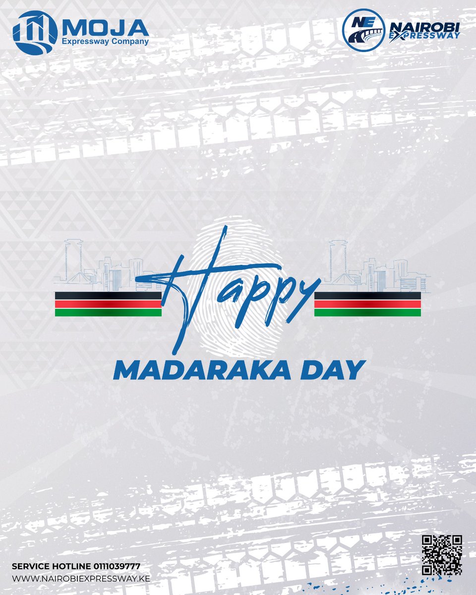 mojaexpressway's tweet photo. Happy Madaraka Day!🇰🇪
Today we celebrate the freedom, courage, and determination that brought self-governance to our nation as we continue to build a united and better Kenya.🙏🏿

#MOJAExpressway #NairobiExpressway #MadarakaDay https://t.co/YVVusEX66R